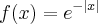 f(x) = {e}^{-\left|x \right|}