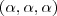 {(\alpha,\alpha,\alpha)}