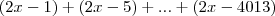 (2x-1)+(2x-5)+...+(2x-4013)