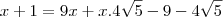 x+1=9x+x.4\sqrt{5}-9-4\sqrt{5}