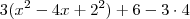 3(x^2-4x+2^2)+6-3 \cdot 4 3(x^2-4x+2^2)+6-3 \cdot 4