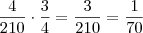 \frac{4}{210}\cdot\frac{3}{4}=\frac{3}{210}=\frac{1}{70} \frac{4}{210}\cdot\frac{3}{4}=\frac{3}{210}=\frac{1}{70}