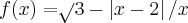 f(x)=\sqrt[]{} 3-\left|x-2 \right|/x