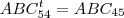 ABC^t_{54}=ABC_{45} ABC^t_{54}=ABC_{45}