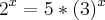 2^x=5 * (3)^x