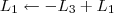 L_1 \leftarrow -L_3+L_1