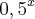 {0,5}^{x}