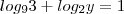 log_9{3} + log_2{y} = 1