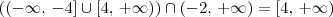 ((-\infty,\,-4]\cup [4,\,+\infty)) \cap (-2,\,+\infty) = [4,\,+\infty)