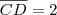 \overline{CD}=2