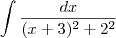 \int \frac{dx}{(x+3)^2+2^2}