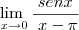 \lim_{\ x\to0}\frac{sen x
}{\ x - \pi} \lim_{\ x\to0}\frac{sen x
}{\ x - \pi}
