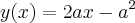 y(x)=2ax-a^2