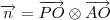 \overrightarrow{n}=\overrightarrow{PO}\otimes\overrightarrow{AO}