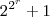 2^{{2}^{r}}+1