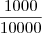 \frac{1000}{10000} \frac{1000}{10000}