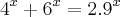 {4}^{x}+{6}^{x}=2.{9}^{x} {4}^{x}+{6}^{x}=2.{9}^{x}