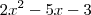 2x^2 - 5x - 3