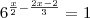 6^{\frac{x}{2}-\frac{2x-2}{3}} = 1 6^{\frac{x}{2}-\frac{2x-2}{3}} = 1