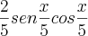 \frac{2}{5}sen\frac{x}{5}cos\frac{x}{5}