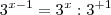 3^{x-1}=3^x:3^{+1} 3^{x-1}=3^x:3^{+1}