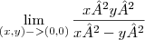 \lim_{(x,y)->(0,0)} \frac{x²y²}{x² - y²}