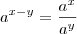 a^{x-y}=\frac{a^x}{a^y}