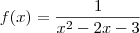 f(x) = \frac{1}{x^2-2x-3}