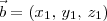 \vec{b}=(x_1,\,y_1,\,z_1) \vec{b}=(x_1,\,y_1,\,z_1)