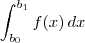 \int_{b_0}^{b_1} f(x)\,dx \int_{b_0}^{b_1} f(x)\,dx