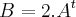 B = 2.{A}^{t} B = 2.{A}^{t}