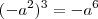 (-a^2)^3 = -a^6 (-a^2)^3 = -a^6