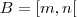 B = [m,n[ B = [m,n[