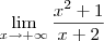 \lim_{x\to +\infty}\frac{x^2+1}{x+2} \lim_{x\to +\infty}\frac{x^2+1}{x+2}