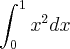 \int_{0}^{1}x^2dx \int_{0}^{1}x^2dx