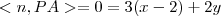 <n,PA>=0=3(x-2)+2y <n,PA>=0=3(x-2)+2y
