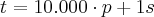 t = 10.000 \cdot p + 1s} t = 10.000 \cdot p + 1s}