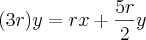 (3r)y=rx+\frac{5r}{2}y (3r)y=rx+\frac{5r}{2}y