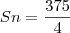 Sn = \frac{375}{4}