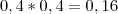 0,4*0,4 = 0,16 0,4*0,4 = 0,16