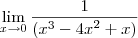 \lim_{x\rightarrow0} \frac{1}{({x}^{3}-{4x}^{2}+x)}