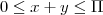0\leq x+y\leq\Pi 0\leq x+y\leq\Pi