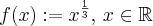 f(x):={x}^{\frac{1}{3}},\,x\in\mathbb{R}