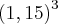 {(1,15)}^{3} {(1,15)}^{3}