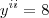 y^{ii}=8 y^{ii}=8