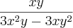 \frac{xy}{3x^2y-3xy^2} \frac{xy}{3x^2y-3xy^2}