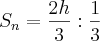 S_n = \frac{2h}{3}:\frac{1}{3}