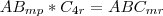 AB_{mp} * C_{4r} = ABC_{mr} AB_{mp} * C_{4r} = ABC_{mr}