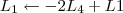 L_1 \leftarrow -2L_4 + L1