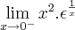 \lim_{x\rightarrow0^-}x^2.\epsilon^\frac{1}{x} \lim_{x\rightarrow0^-}x^2.\epsilon^\frac{1}{x}
